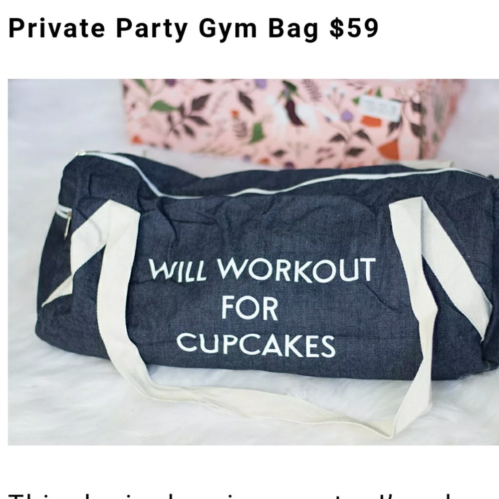 Private party gym denim bagp